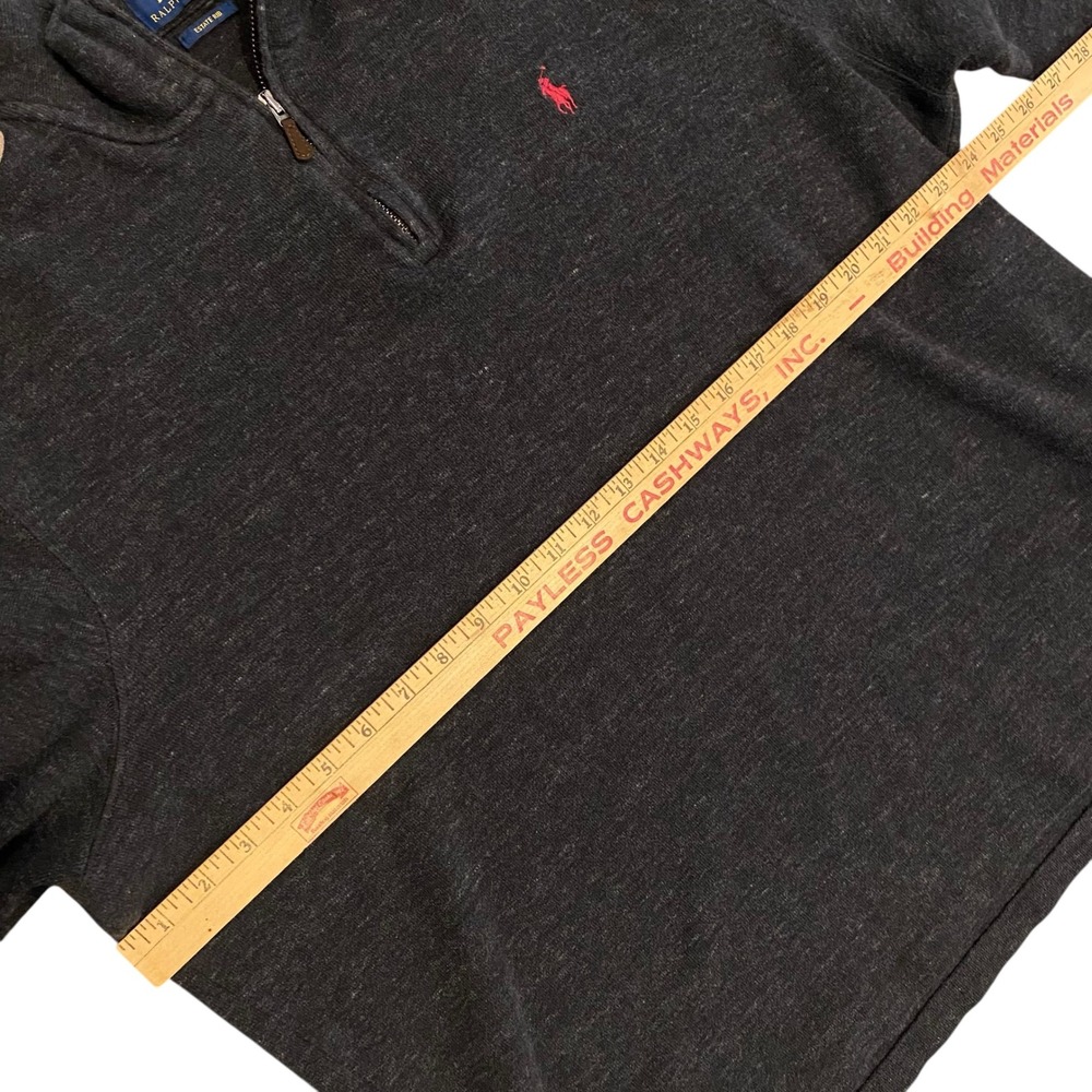 Polo‎ Ralph Lauren Men XL Pullover Estate Rib 1/4 Zip Black Sweater Mock Neck - Picture 12 of 14